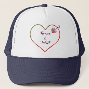 Unique Modern Pink Red Love Heart Valentines Day Trucker Hat