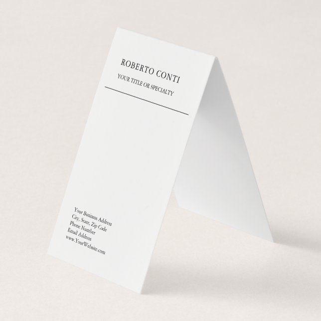 Unique Modern Plain Minimalist Business Card (Front)