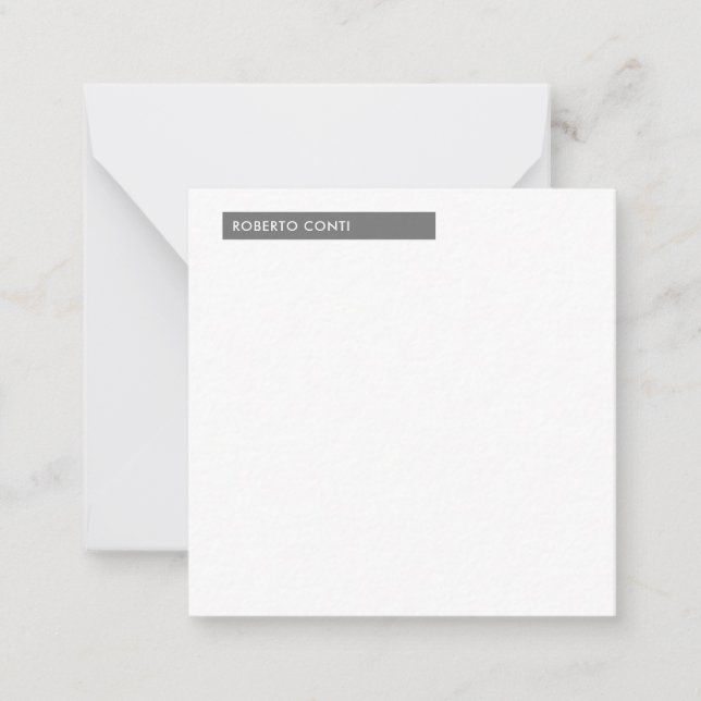 Unique Modern Plain Minimalist Name Card (Front)
