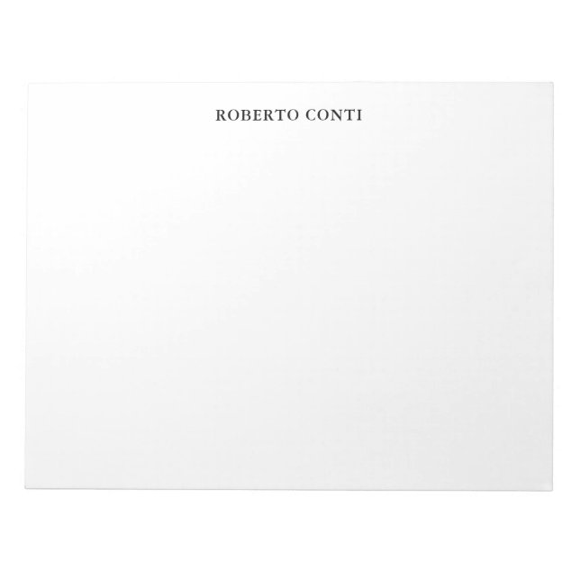 Unique Modern Plain Minimalist Notepad (Front)
