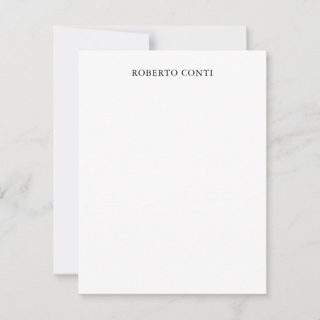 Unique Modern Plain Minimalist Your Name Card (Front)