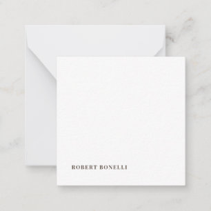 Unique Modern Plain Your Name Minimalist Card