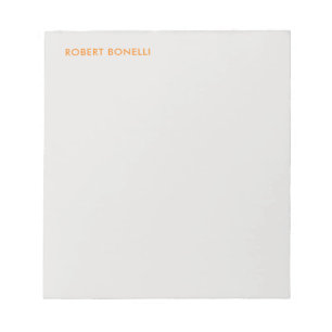 Unique Modern Platinum Grey Minimalist Notepad