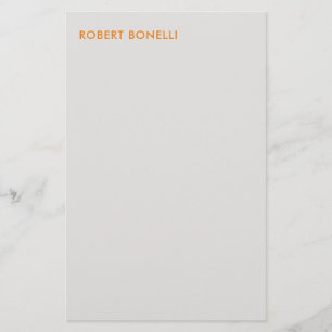 Unique Modern Platinum Grey Minimalist Stationery