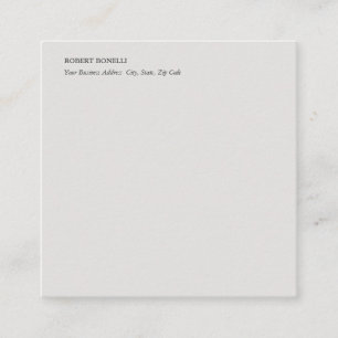 Unique Modern Platinum Grey Stylish Minimalist Enclosure Card