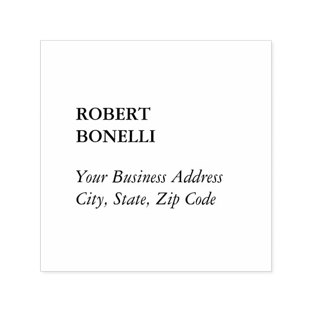 Unique Modern Platinum Grey Stylish Minimalist Self-inking Stamp (Design)