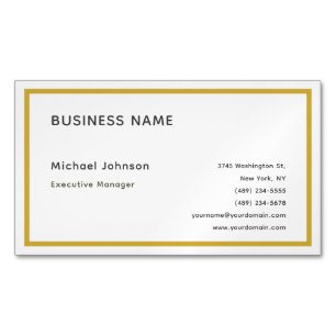 Unique modern professional metallic gold color  	Magnetic business card