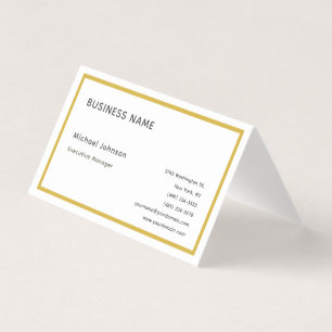 Unique modern professional metallic gold colour business card