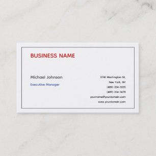 Unique modern professional minimalist chic business card
