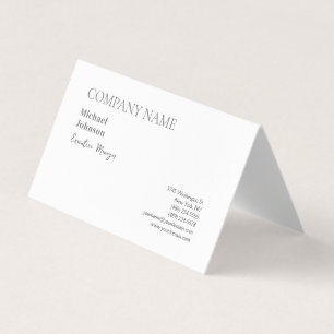 Unique modern professional minimalist chic business card