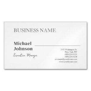 Unique modern professional minimalist chic Magnetic business card