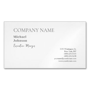 Unique modern professional minimalist chic 	Magnetic business card
