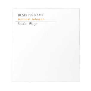 Unique modern professional minimalist profile notepad