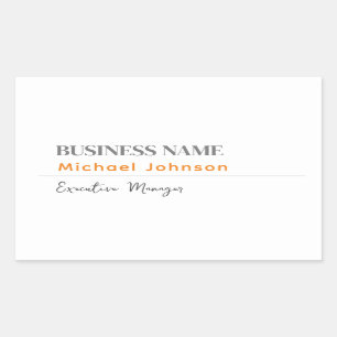 Unique modern professional minimalist profile rectangular sticker