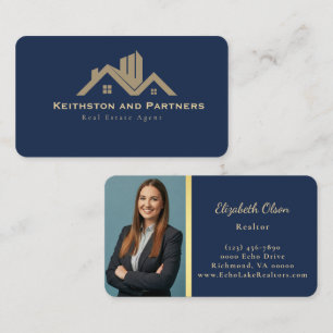 Unique Modern Realtor Professional Real Estate Business Card