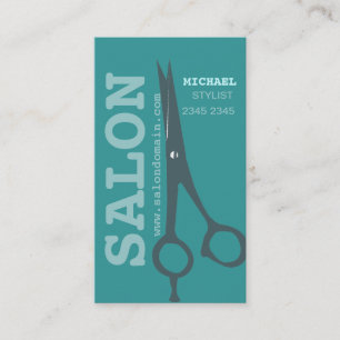 Unique  Modern Scissors Appointment Card
