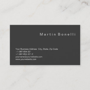 Unique Modern Simple Minimalist Grey Business Card