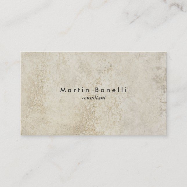 Unique Modern Stone Wall Minimalist Plain Simple Business Card (Front)