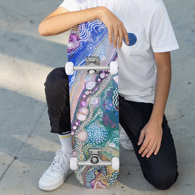 Unique Modern Stylish Chic Colourful Tribal Patter Skateboard (Creator Uploaded)