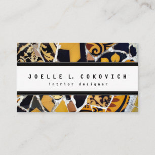 Unique Modern Tiles Collage Business Card