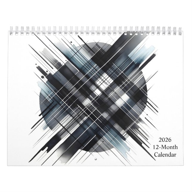 Unique Modern Watercolor Abstract Art 2026 Calendar (Cover)