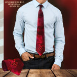 Unique Modern Wine Red Monogram Initial Neck Tie<br><div class="desc">Check out this awesome tie for him on a wine red-burgundy design with a monogram that can be easily updated. This is a unique tie that was painted by hand. This unique modern, chic tie will be a great addition to his business outfit for your father, boyfriend, brother, or dad....</div>