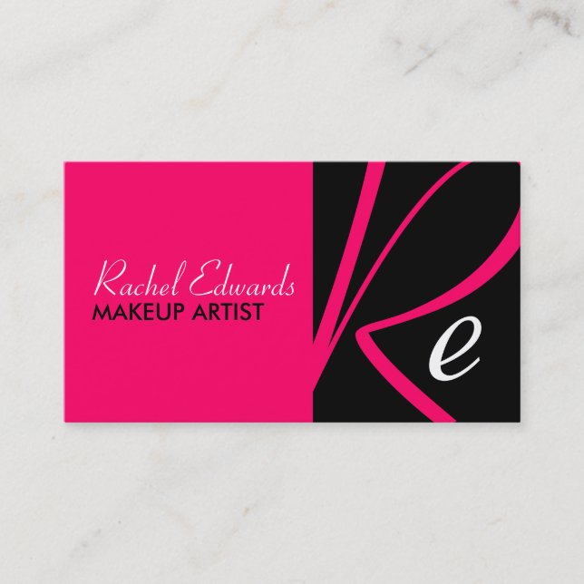 Unique Monogram Business Cards (Front)