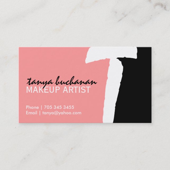 Unique Monogram Business Cards (Front)