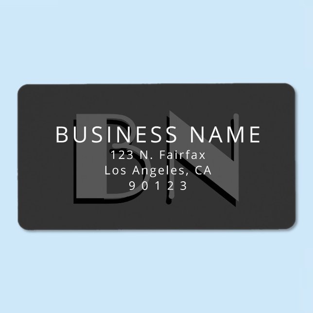 Unique Monogram Grey Return Address Label (Creator Uploaded)