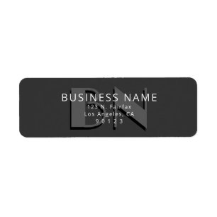 Unique Monogram Grey Return Address Return Address Label