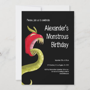 Unique Monster Boys Birthday Party Invitation