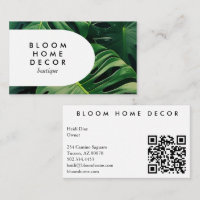 Unique Monstera Leaf Photography QR Code Arch