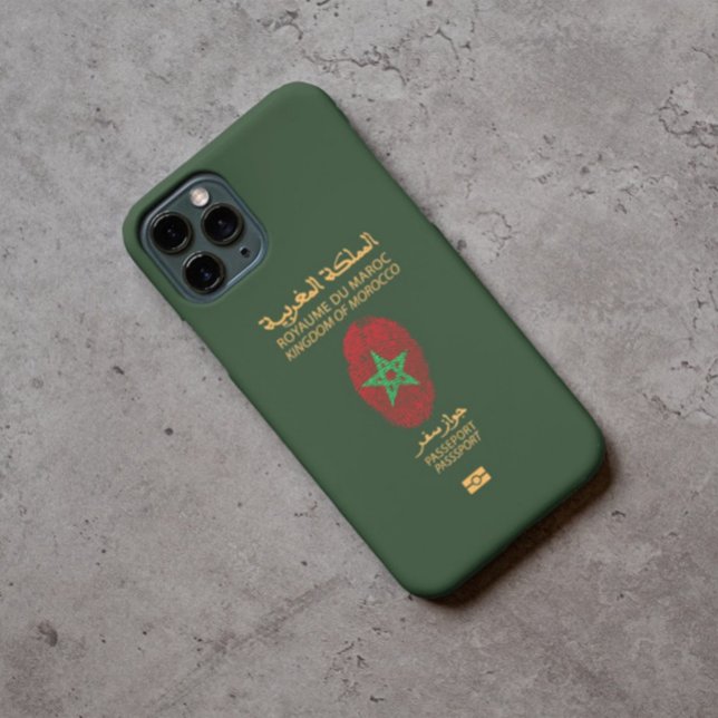 Unique Morocco Travel Passport Print Souvenir Case-Mate iPhone Case (Creator Uploaded)