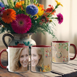 Unique Mother’s Day with Flowers & Custom Photo Mug