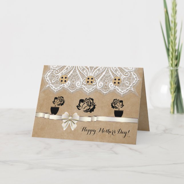 Unique Mother's Day Card with Roses (Front)