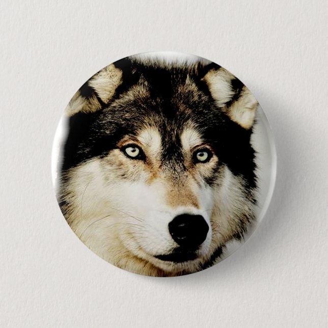Unique Motivational Wolf 6 Cm Round Badge (Front)