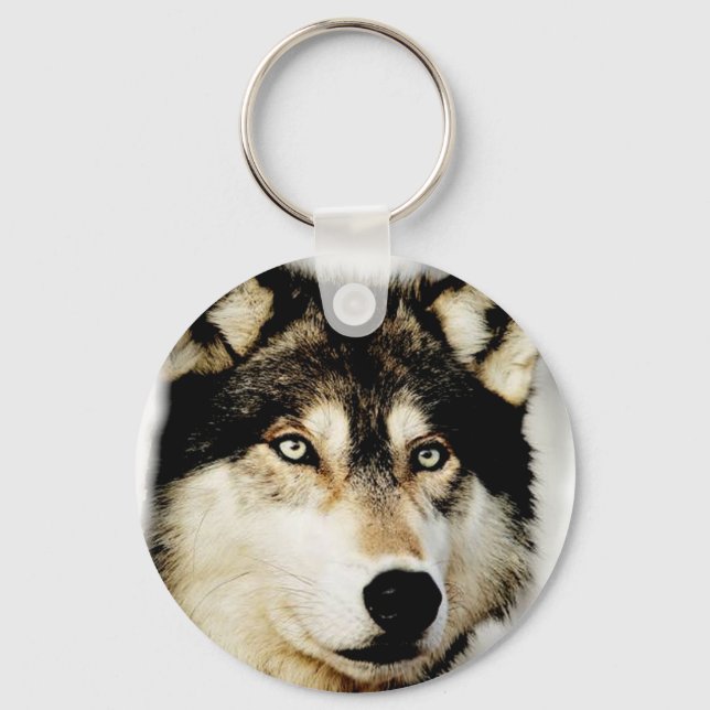 Unique Motivational Wolf Key Ring (Front)