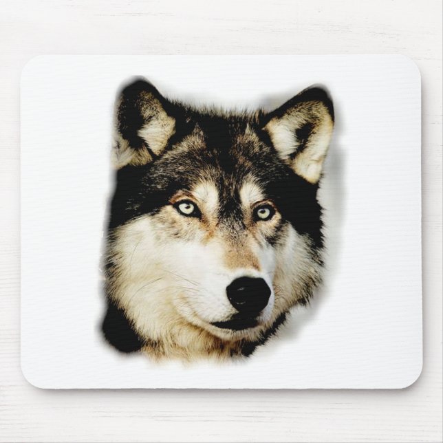Unique Motivational Wolf Mouse Pad (Front)