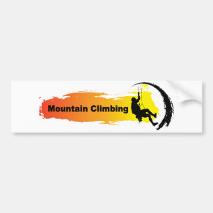 Unique Mountain Climbing Bumper Sticker