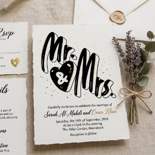 Unique Mr and Mrs Marriage Keepsake Rubber Stamp