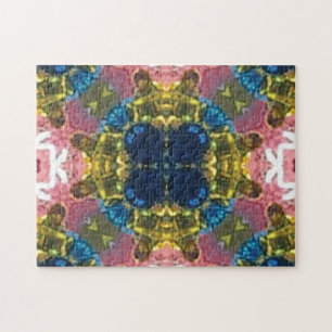 Unique multicolor jigsaw puzzle challenge