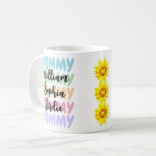 Unique Mum Gift   Modern Kids' Names on a  Coffee Mug