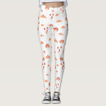 Unique Mushroom Pattern Leggings<br><div class="desc">Unique and trendy Mushroom pattern Leggings for women.
Great outfit for any wardrobe.
Can be worn indoors or outdoors.
Great gift to your daughter or wife for exercise or gym practice.
Birthday present to your mom for her yoga classes.
Buy one for your girlfriend as a special gift.</div>