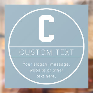 Unique Name & Monogram Template Dusty Blue