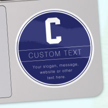 Unique Name & Monogram Template | Navy Blue