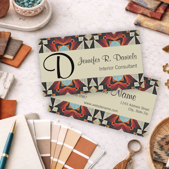 Unique Native American Indian Tribal Art Pattern Business Card (Creator Uploaded)