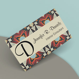 Unique Native American Indian Tribal Art Pattern Business Card
