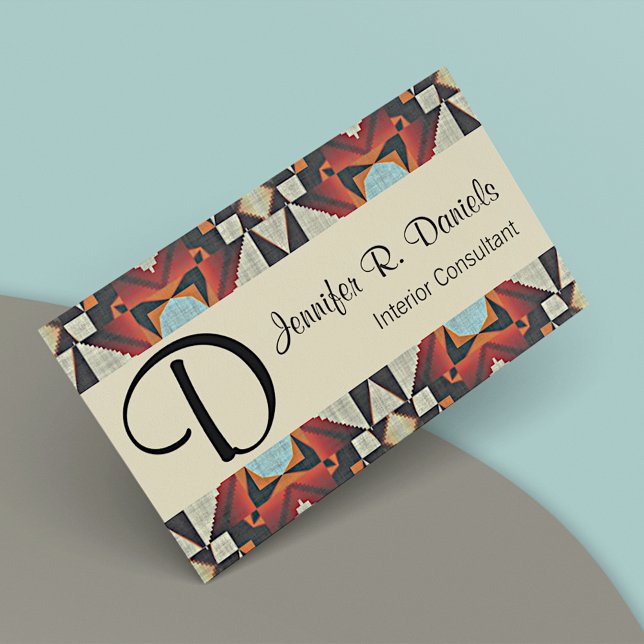Unique Native American Indian Tribal Art Pattern Business Card (Creator Uploaded)