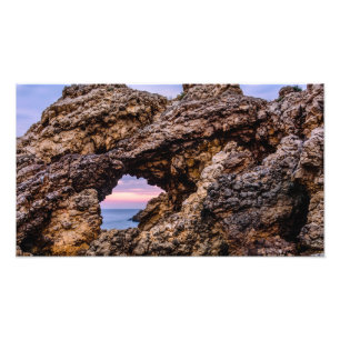 Unique Natural Stone Formations By Calm Sea Photo Print