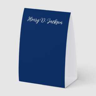 Unique Navy Blue Classical Handwriting Plain